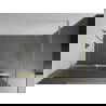 Mexen Kioto+ douchewand met plank Walk-in 70 x 200 cm, streepjes, geborsteld goud - 800-070-121-55-09