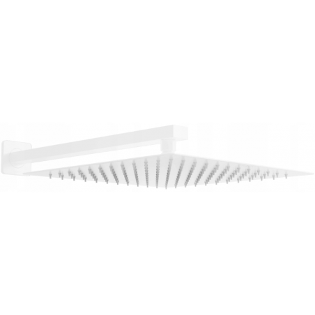 Mexen Slim κεφαλή ντους 30 x 30 cm με βραχίονα ντους, λευκή - 79130112-20