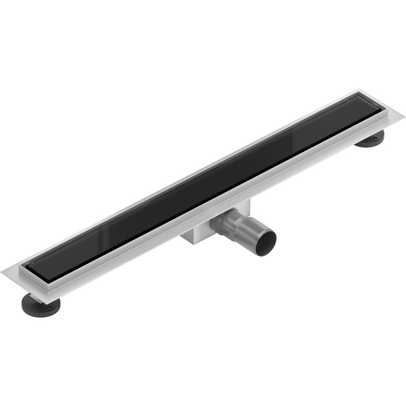 Mexen Flat MGB lineaarne äravool 50 cm, must klaas - 1026050-15