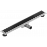 Mexen Flat MGB linear drain 50 cm, black glass - 1026050-15