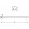 Mexen Slim pomme de douche 30 x 30 cm avec bras de douche, or - 79130112-50