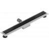 Mexen Flat MGB lineaire afvoer 70 cm, zwart glas - 1026070-15