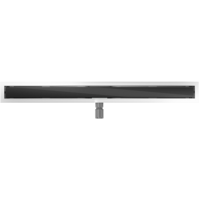 Mexen Flat MGB joone äravool 80 cm, must klaas - 1026080-15