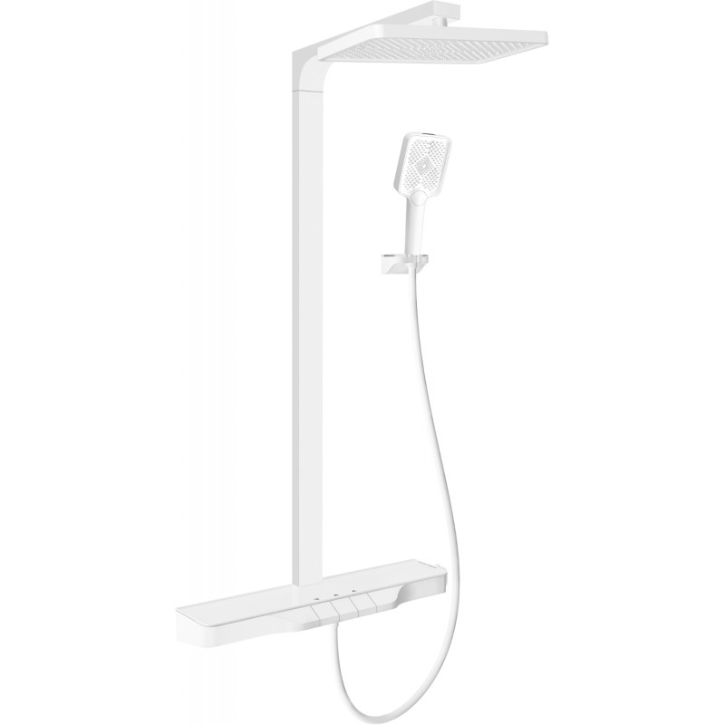 Mexen Zoom conjunto de duche de superfície com chuveiro de teto e misturadora, branco - 78101-20