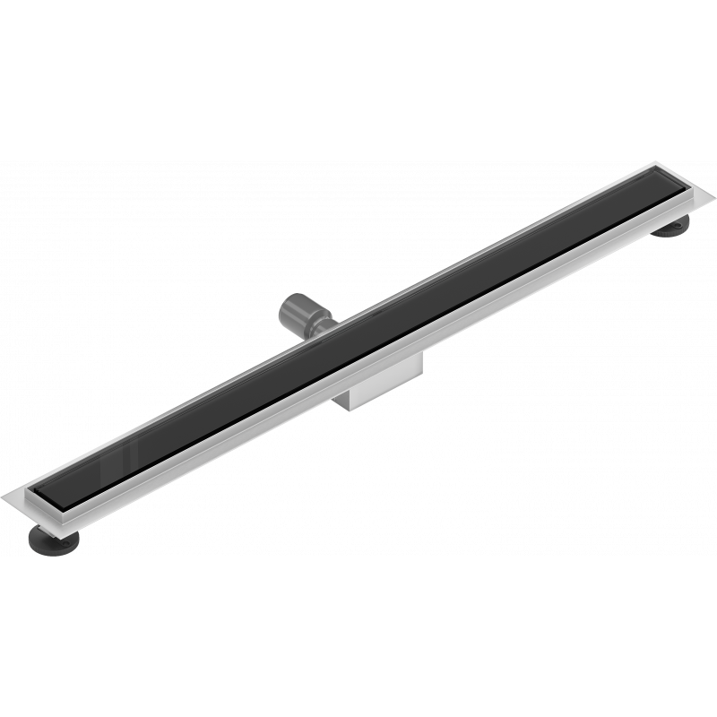 Mexen Flat MGB desagüe lineal 80 cm, vidrio negro - 1026080-15