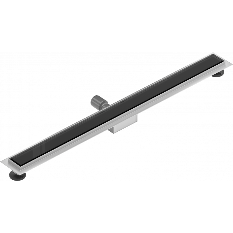Mexen Flat MGB desagüe lineal de 80 cm, vidrio negro - 1026080-15