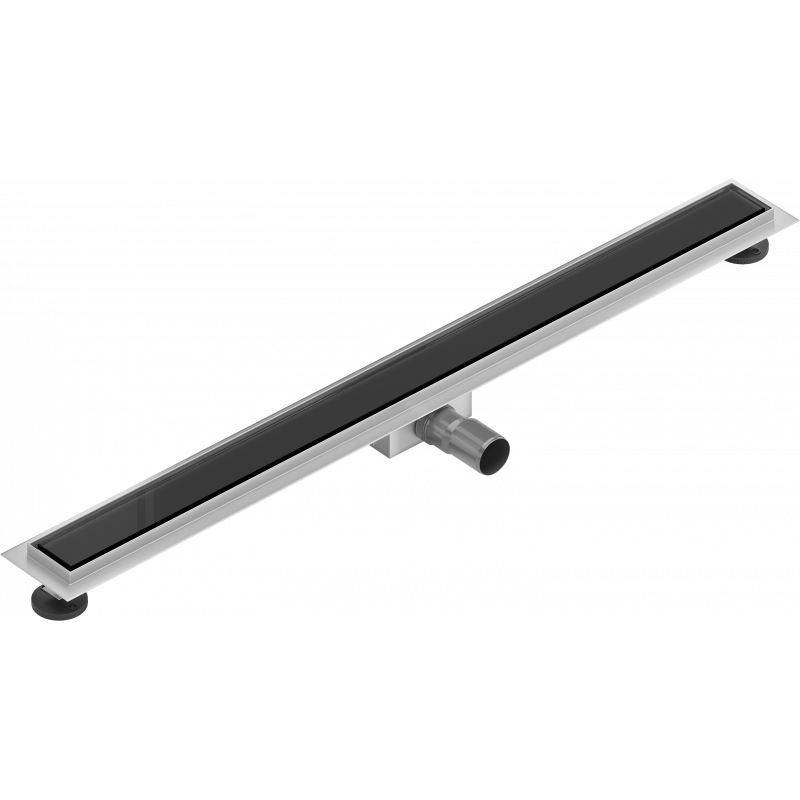 Mexen Flat MGB scarico lineare 90 cm, vetro nero - 1026090-15