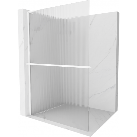 Mexen Kioto+ L tuš pregrada s policom Walk-in 70 x 200 cm, pruge, bijela - 800-070-123-20-09