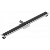 Mexen Flat MGB lineaire afvoer 100 cm, zwart glas - 1026100-15