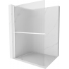 Mexen Kioto+ L Duschwand mit Regale Walk-in 120 x 200 cm, klar, weiß - 800-120-123-20-09