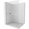 Mexen Kioto+ L panel de ducha con estante Walk-in 80 x 200 cm, bandas, cromo - 800-080-123-01-09