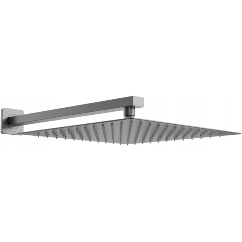 Mexen Slim soffione doccia 30 x 30 cm con braccio doccia, grigio canna di fucile spazzolato - 79130112-66