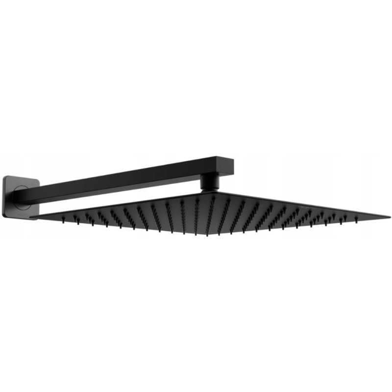 Mexen Slim douchekop 30 x 30 cm met douchearm, zwart - 79130112-70