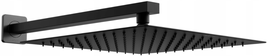 Mexen Slim 30 x 30 cm shower head with shower arm, black - 79130112-70
