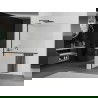 Mexen Kioto+ L Duschwand mit Regal Walk-in 110 x 200 cm, matt, schwarz - 800-110-123-70-09
