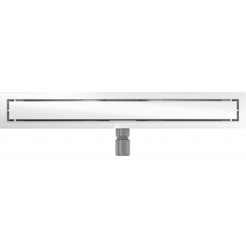 Mexen Flat MGW linjalattiakaivo 50 cm, valkoinen lasi - 1027050-15