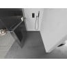 Mexen Kioto+ L Duschabtrennung mit Regal Walk-in 110 x 200 cm, matt, gebürstet gun gray - 800-110-123-66-09