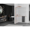 Mexen Kioto+ L dušisein riiuliga Walk-in 70 x 200 cm, triibud, roosa kuld - 800-070-123-60-09