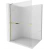 Mexen Kioto+ L Duschwand mit Ablage Walk-in 70 x 200 cm, klar, gold - 800-070-123-50-09