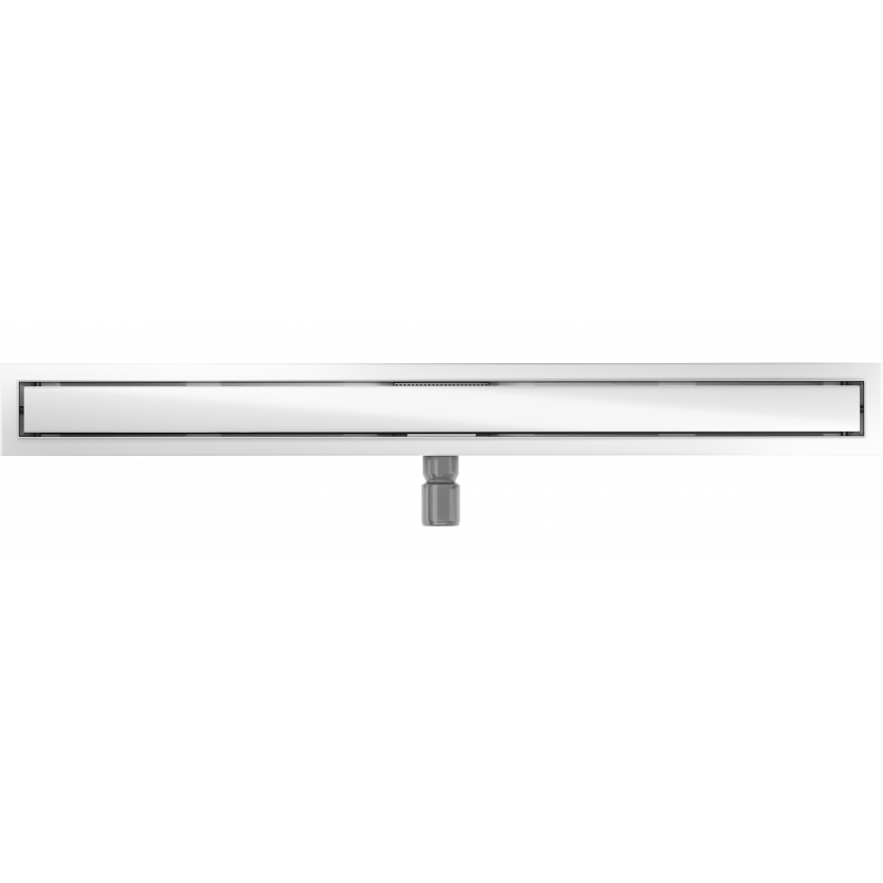 Mexen Flat MGW Linear Drain 90 cm, White Glass - 1027090-15