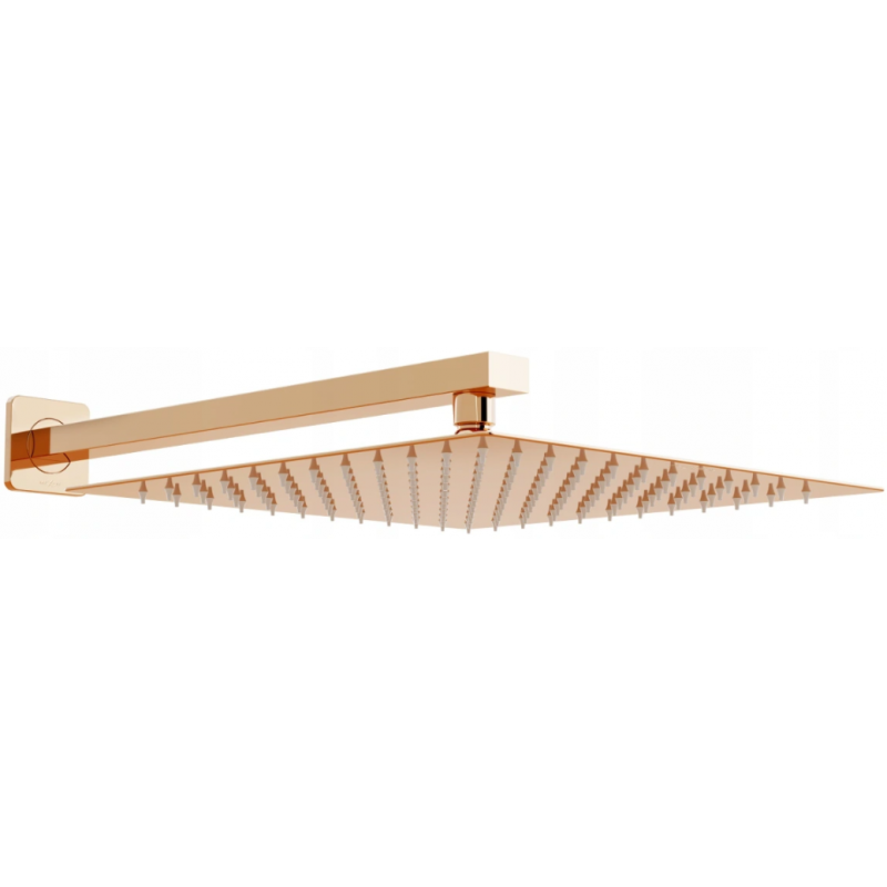 Mexen Slim Regenduschkopf 25 x 25 cm mit Duscharm, Roségold - 79125112-60