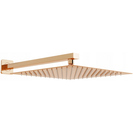 Mexen Slim shower head 25 x 25 cm with shower arm, rose gold - 79125112-60