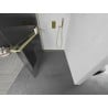 Mexen Kioto+ L paroi de douche avec étagère Walk-in 100 x 200 cm, verre trempé, finition dorée brossée - 800-100-123-55-09