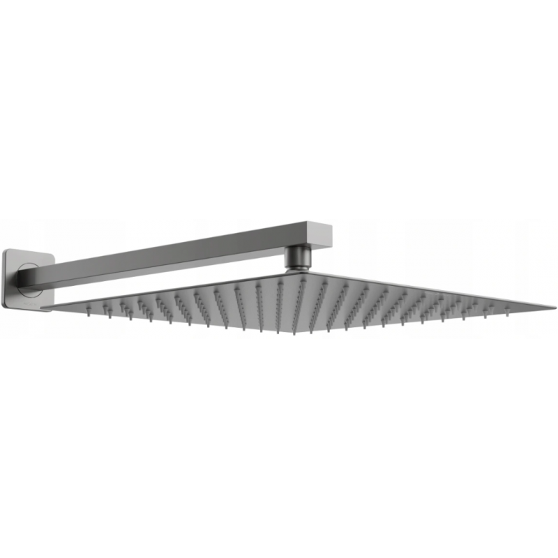 Mexen Slim douchekop 25 x 25 cm met douchestang, grafiet - 79125112-66