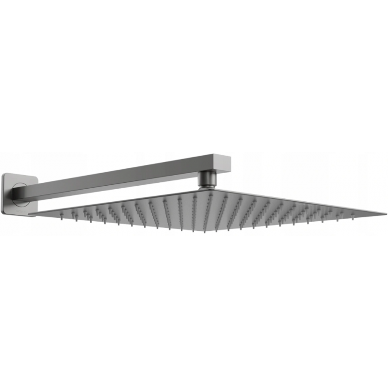 Mexen Slim showerhead 25 x 25 cm with shower arm, graphite - 79125112-66