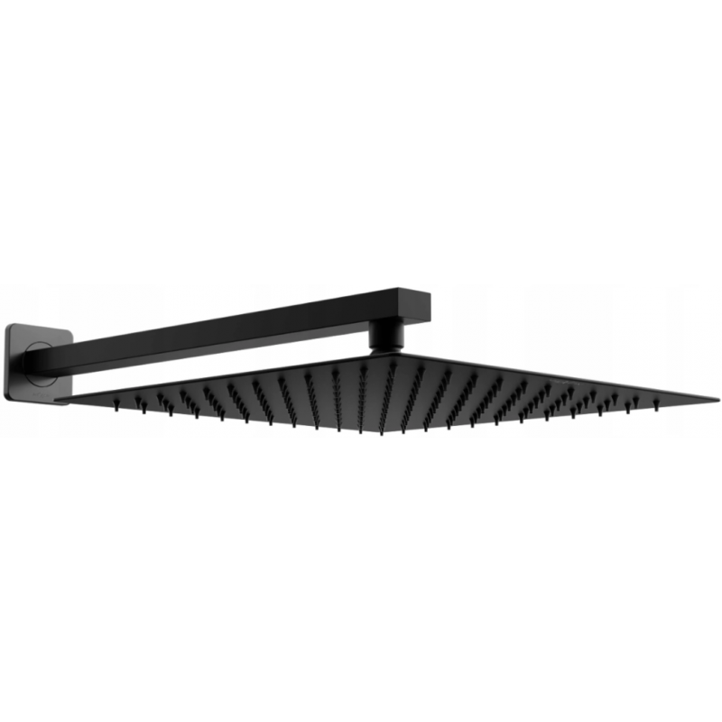 Mexen Slim Duschkopf 25 x 25 cm mit Duscharm, schwarz - 79125112-70