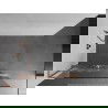 Mexen Kioto+ L Duschwand mit Ablage Walk-in 100 x 200 cm, weißes Muster, gebürstetes Messing - 800-100-123-65-85