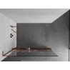 Mexen Kioto+ L dušisein riiuliga Walk-in 70 x 200 cm, valge muster, roosa kuld - 800-070-123-60-85