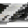 Mexen Kioto+ L Duschwand mit Regal Walk-in 70 x 200 cm, weißes Muster, gold - 800-070-123-50-85