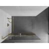 Mexen Kioto+ L paroi de douche avec étagère Walk-in 110 x 200 cm, motif blanc, doré - 800-110-123-50-85