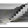 Mexen Kioto+ L Duschwand mit Regalfach Walk-in 70 x 200 cm, weißes Muster, gebürstetes Gold - 800-070-123-55-85
