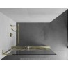 Mexen Kioto+ L dušisein riiuliga Walk-in 90 x 200 cm, valge muster, harjatud kuld - 800-090-123-55-85