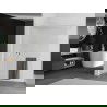 Mexen Kioto+ douchewand met plank Walk-in 70 x 200 cm, strepen, wit - 800-070-121-20-09