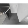 Mexen Kioto+ paroi de douche avec étagère Walk-in 100 x 200 cm, transparent, blanc - 800-100-121-20-09