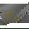 Mexen Kioto+ L douchewand met plank Walk-in 80 x 200 cm, zwart frame, goud geborsteld - 800-080-123-55-70