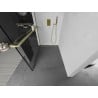 Mexen Kioto+ L paroi de douche avec étagère Walk-in 80 x 200 cm, motif noir, doré brossé - 800-080-123-55-70