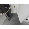Mexen Kioto+ L dušisein riiuliga Walk-in 70 x 200 cm, must raam, harjatud kuld - 800-070-123-55-70