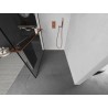 Mexen Kioto+ L dušisein riiuliga Walk-in 50 x 200 cm, must raam, roosa kuld - 800-050-123-60-70