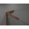 Mexen Kioto+ L paroi de douche avec étagère Walk-in 80 x 200 cm, motif noir, or rose - 800-080-123-60-70