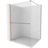 Mexen Kioto+ dušisein riiuliga Walk-in 80 x 200 cm, triibuline, harjatud vask - 800-080-121-65-09