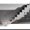 Mexen Kioto+ L douchewand met plank Walk-in 120 x 200 cm, strepen, geborsteld koper - 800-120-123-65-09
