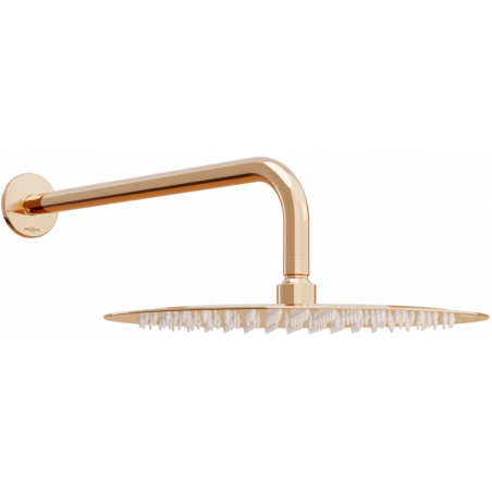 Mexen Slim Regenduschkopf 25 cm mit Duscharm, Roségold - 79225211-60