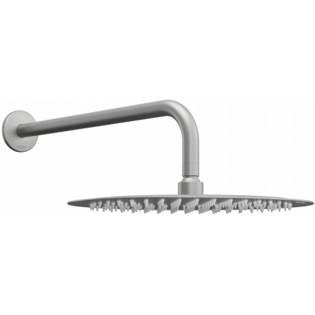 Mexen Slim shower head 25 cm with shower arm, brushed gun gray - 79225211-66