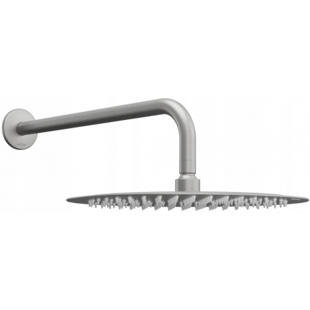 Mexen Slim takdusch 25 cm med duscharm, borstad gun gray - 79225211-66