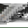 Mexen Kioto douchewand Walk-in 120 x 110 cm, zwart frame, wit - 800-120-202-20-70-110