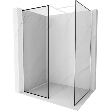 Mexen Kioto paroi de douche Walk-in 80 x 70 cm, motif noir, blanc - 800-080-202-20-70-070
